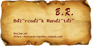 Börcsök Renátó névjegykártya